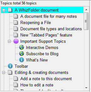 assign icons to note titles